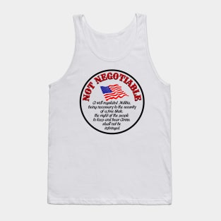 The Second Amendment Support is Not Negotiable - on white Tank Top